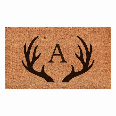 Calloway Mills Monogram Door Mat, Black, Natural, 36 in W x 72 in L 108803672A